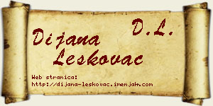 Dijana Leskovac vizit kartica
